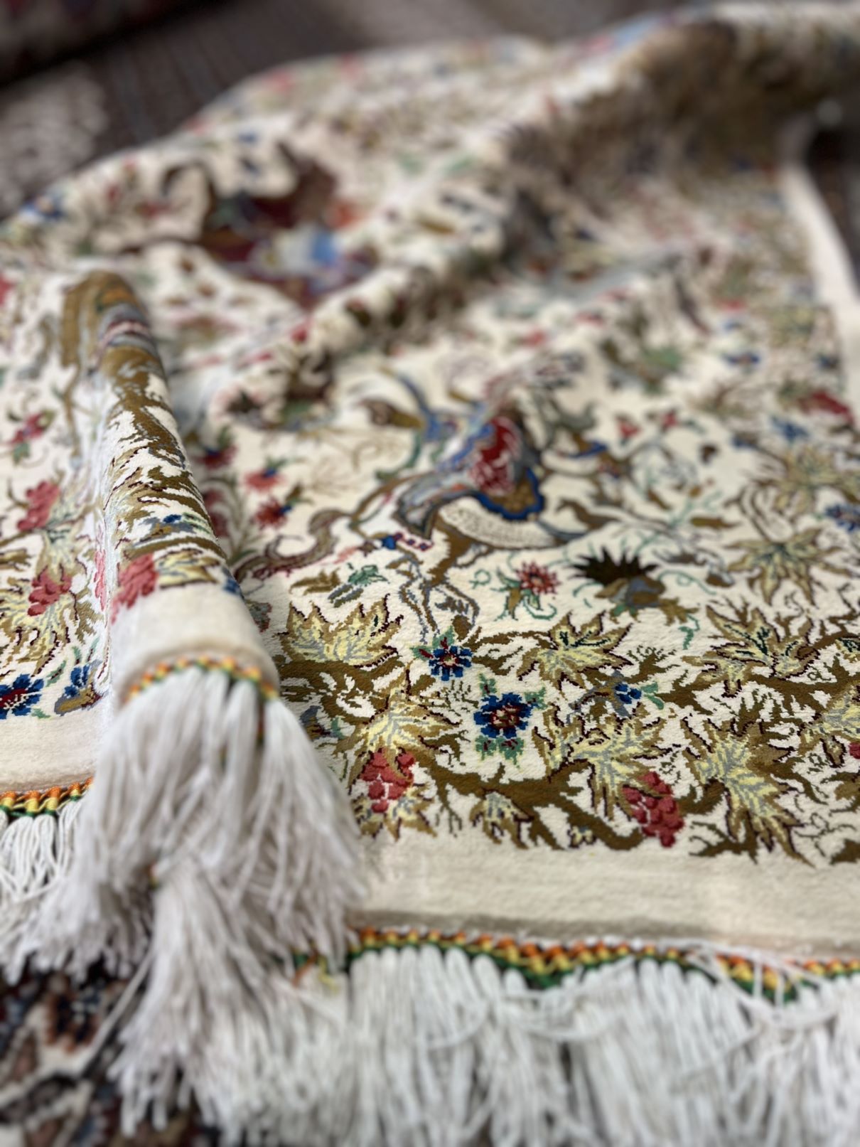 فرش تمام ابريشم قم